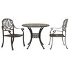 vidaXL Set mobilier bistro, 3 piese, bronz, aluminiu turnat