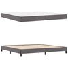 vidaXL Cadru de pat cu saltea Gri 200 x 200 cm țesătură