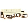 vidaXL Set de canapele de exterior 6 buc. Natural și Crem