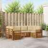 vidaXL Set canapea sectională 6 pcs natural Lemn Solid de Acacia