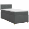 vidaXL Pat boxspring cu saltea Gri &icirc;nchis 80 x 200 cm Țesătură