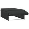 vidaXL Set mobilier de grădină cu perne, 2 piese, negru, poliratan