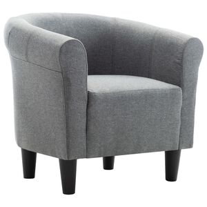 vidaXL Fotoliu, gri deschis, material textil