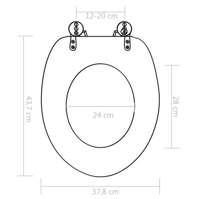 vidaXL Capace WC cu închidere silențioasă, 2 buc., MDF, design pietre