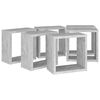 vidaXL Rafturi de perete cub, 6 buc., gri beton, 30x15x30 cm