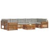 vidaXL Set de canapele de exterior 8 pcs Gri natural și deschis
