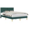 vidaXL Cadru de pat cu headboard Verde &icirc;nchis 120 x 190 cm țesătură