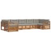 vidaXL Set de canapele de exterior 7 buc. Gri natural și deschis