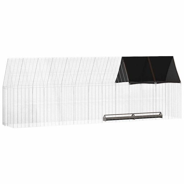 vidaXL Cușcă pentru pui 2 pcs Argintiu 600 x 100 x 210 cm