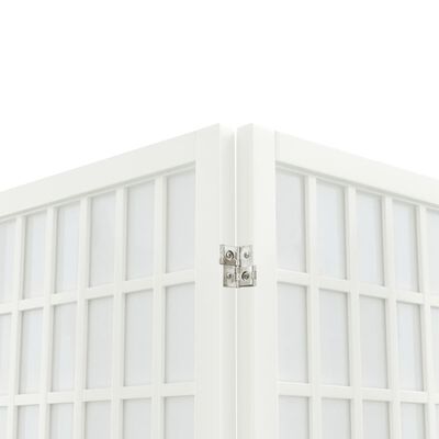 vidaXL Paravan pliabil cu 6 panouri, stil japonez, alb, 240x170 cm