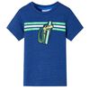 vidaXL Tricou pentru copii, albastru &icirc;nchis melanj, 128