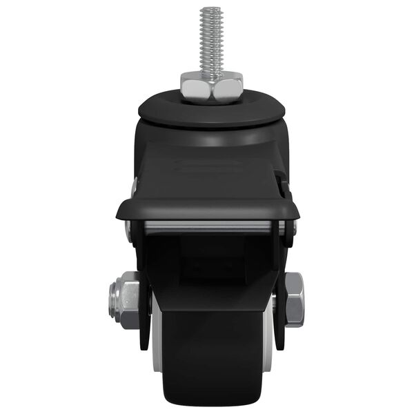 vidaXL Roți 12 pcs Negru M6 x 37 mm Fier și nylon