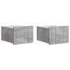vidaXL Dulap de noapte suspendat 2 pcs Gri Beton 33 x 34,5 x 24 cm