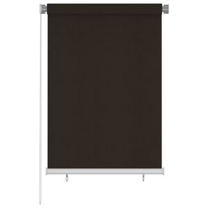 vidaXL Jaluzea tip rulou de exterior, maro, 105 (l) x 140 (&icirc;) cm, HDPE