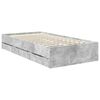 vidaXL Cadru de pat Gri din beton 100 x 200 cm Lemn Ingineresc