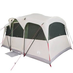 vidaXL Cort de Familie cu acoperiș Alb și Verde 435 x 255 x 216 cm