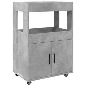 vidaXL Cărucior de bar, gri beton, 60x39,5x89 cm, lemn prelucrat