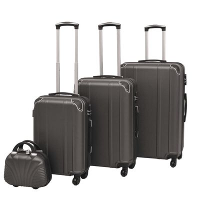 vidaXL Set de valize cu carcasă tare, antracit, 4 buc.