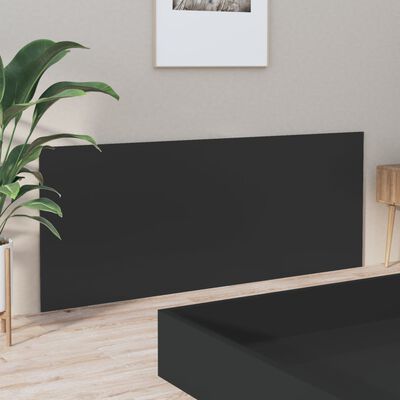 vidaXL Tăblie de pat, negru, 200x1,5x80 cm, lemn prelucrat
