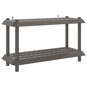 vidaXL Unitate de rafturi 2 niveluri 100 x 40 x 55,5 cm PP Gri deschis