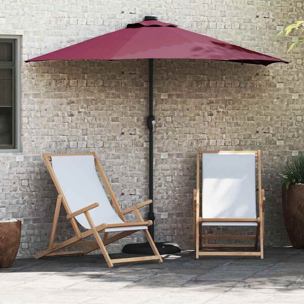 vidaXL Parasol de Grădină Roșu bordo 294 x 150 x 223 cm țesătură