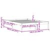 vidaXL Cadru de pat fără saltea, 137x190 cm, lemn masiv pin complet