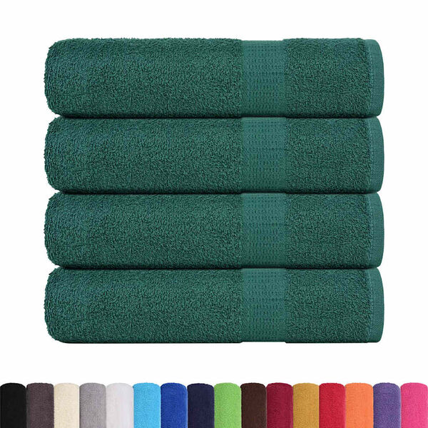 vidaXL Prosoape de baie 4 buc Verde 100x150 cm 360 g/m&sup2; 100% bumbac