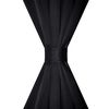 Draperii opace cu rejansă, 2 buc., negru, 135 x 245 cm