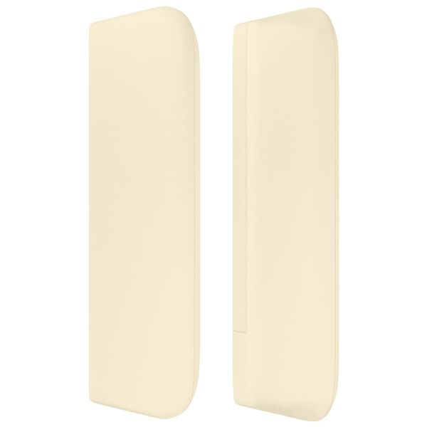 vidaXL Tăblie de pat cu aripioare crem 93x16x78/88 cm piele ecologică