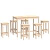 vidaXL Set mobilier de bar, 7 piese, lemn masiv de pin