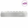 vidaXL Borduri pentru gazon 20 pcs Argintiu 103 x 0,05 x 22 cm