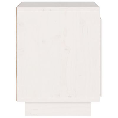 vidaXL Noptiere, alb, 2 buc., 40x30x40 cm, lemn masiv de pin