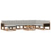 vidaXL Set de canapele de exterior 9 pcs Natural și gri deschis