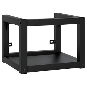 vidaXL Cadru chiuvetă de baie pentru perete, negru, 40x38x31 cm, fier