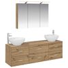 vidaXL Set de mobilier pentru baie 4 pcs Stejar Artizanal