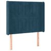 vidaXL Tăblie pat cu aripioare albastru &icirc;nchis 93x16x118/128cm catifea