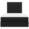 vidaXL Cadru de pat otoman saltea neagră 120x200cm piele artificială
