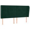 vidaXL Tăblie pat cu aripioare verde &icirc;nchis 163x23x118/128 cm catifea