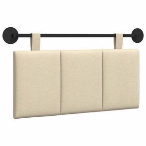 vidaXL Cap de pat suspendat Pe perete Crem 100 x 55 x 5 cm țesătură