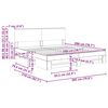 vidaXL Cadru de pat cu headboard Alb 200 x 200 cm Lemn compozit
