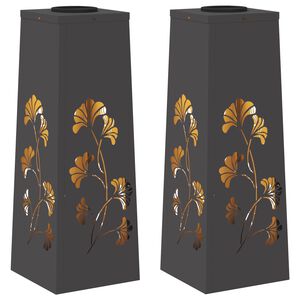 vidaXL Lumină LED Solară pentru Alei 2 buc. Alb cald 18 x 18 x 50 cm
