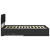 vidaXL Cadru de pat cu headboard Negru 120 x 200 cm Lemn compozit