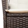 vidaXL Set mobilier de grădină cu perne, 9 piese, maro, poliratan
