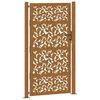 vidaXL Poartă de grădină 100x200 cm, model frunze de oțel rezistente la intemperii