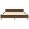 vidaXL Cadru de pat fără saltea, maro &icirc;nchis, 140x200 cm, textil