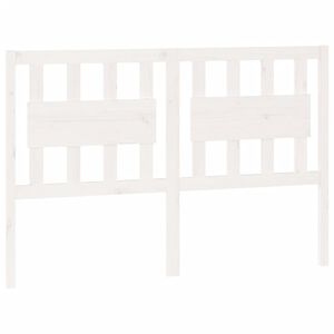 vidaXL Tăblie de pat, alb, 145,5x4x100 cm, lemn masiv de pin
