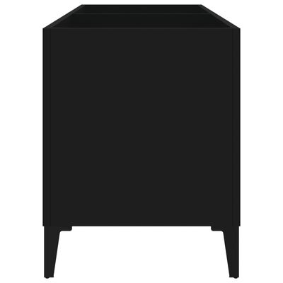 vidaXL Dulap pentru discuri, negru, 74,5x38x48 cm, lemn prelucrat