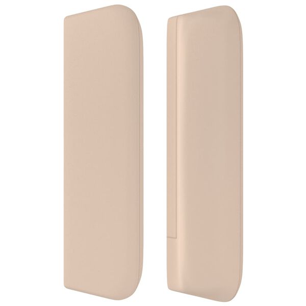 vidaXL Tăblie pat cu aripioare cappuccino 203x16x78/88 cm piele eco