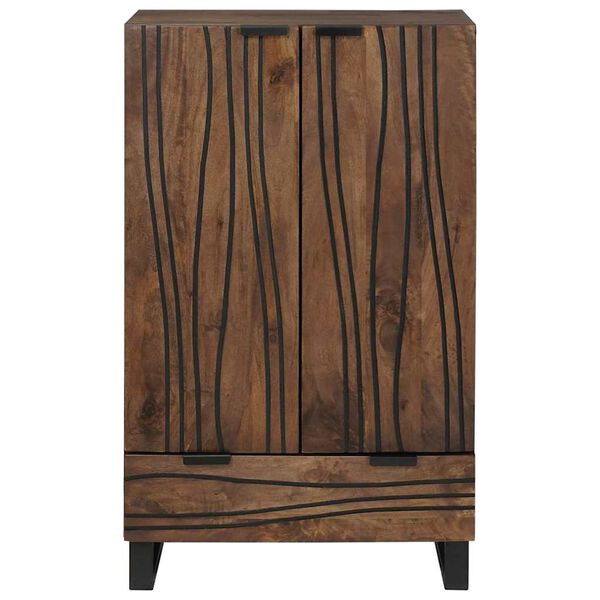 vidaXL Highboard cu sertar Maro 60 x 33 x 100 cm Lemn masiv de mango