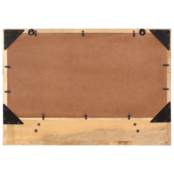 vidaXL oglindă cu raft 80x8x55 cm sticlă și lemn masiv de mango